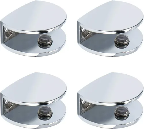 Miniatura 14 de Alise Soporte de ducha ajustable para estante de vidrio, soporte de abrazadera rectangular resistente para estantes de vidrio de 0.394-0.472 in