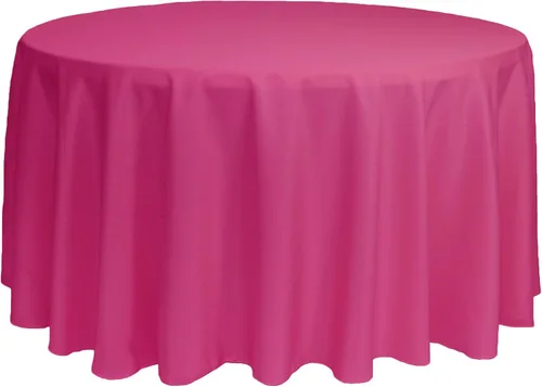 Miniatura 8 de YOUR CHAIR COVERS - Mantel redondo de poliéster prémium de 120 pulgadas - Mantel de lino color champán para mesas redondas estándar