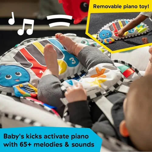 Miniatura 3 de Baby Einstein Explorers Kick to It - Columpio y balancín musical 4 en 1 para bebé, con juguete de piano extraíble, a partir de 0 meses Patada a ella