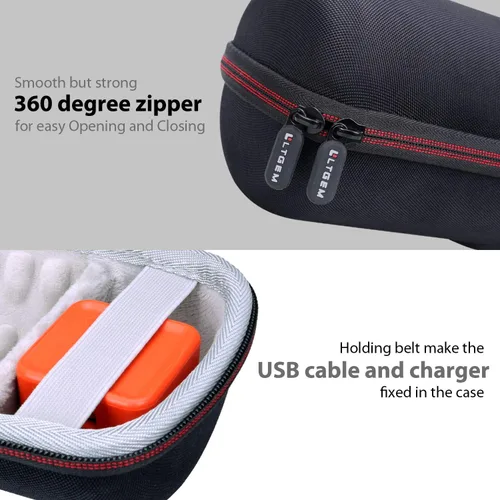Miniatura 5 de LTGEM - Funda para JBL Charge 4/JBL Charge 5, estuche de transporte de altavoces, bolsa protectora de viaje para almacenamiento duro, compatible