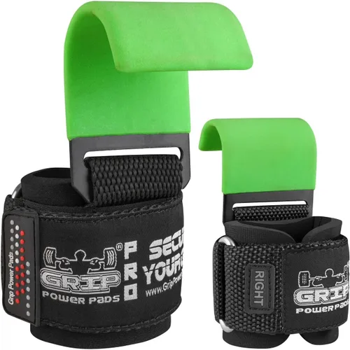 Miniatura 3 de Ganchos de acero para levantamiento de pesas de alta resistencia, juego de 2 guantes de entrenamiento acolchados de alta calidad