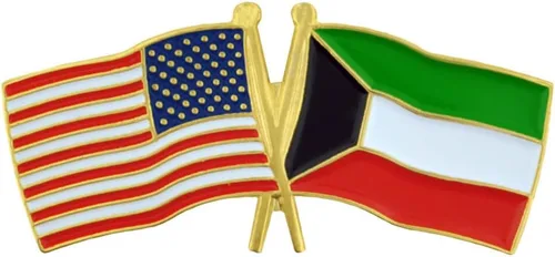 Miniatura 170 de PinMart Pin de solapa esmaltado con bandera de la amistad cruzada de Estados Unidos y el mundo