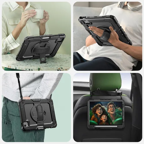 Miniatura 6 de SEYMAC Funda para iPad Air de 5ª/4ª generación de 10.9 pulgadas, Funda Protectora de Cuerpo Completo Resistente a Golpes con Protector de Pantalla