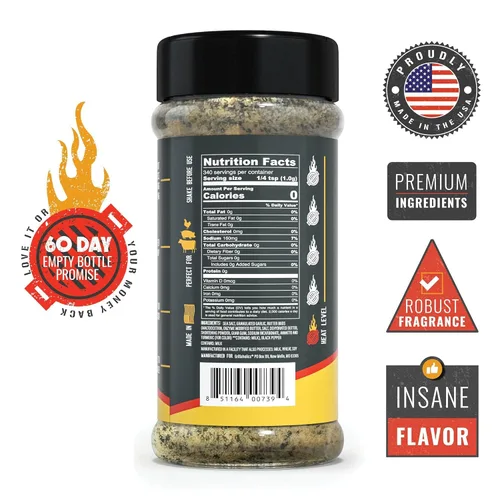 Miniatura 2 de Grillaholics SPG Condimento con mantequilla – Condimento para carne de mantequilla de ajo y barbacoa – Sal, pimienta y ajo premium multiusos