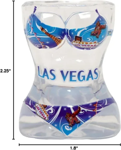Miniatura 5 de Las Vegas Nevada Bikini Cuerpo Completo Azul Vaso de chupito 3D