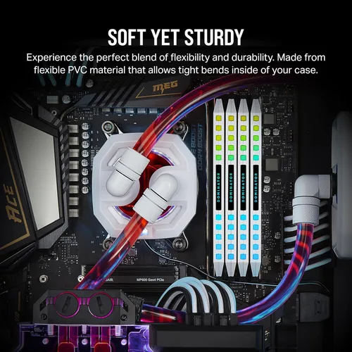 Miniatura 3 de Corsair CX-9059001-WW Hydro X Series, Xt Softline, 10/0.512 in (3/8in/1/2in) ID/OD, tubo, transparente