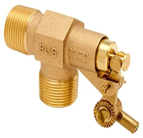 Válvula de flotador de latón rojo Bob serie R400-1/2 R400, entrada macho NPT de 1/2" x salida macho NPT de 1/2", 22 gpm a 85 psi de presión
