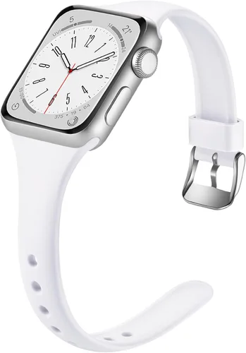 Miniatura 15 de Laffav correa delgada compatible con Apple Watch de 1.57 pulgadas, 1.49 pulgadas, 1.73 pulgadas, 1.65 pulgadas para mujeres y hombres, correa