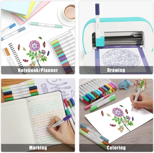 Miniatura 6 de REALIKE Bolígrafos de doble punta compatibles con Cricut Joy/Xtra Accessories Tools Marcadores de doble punta, juego de 36 bolígrafos surtidos de 36