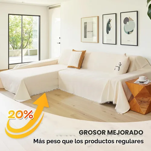 Miniatura 8 de MYSKY HOME Funda para sofá seccional, 2 piezas de fundas de sofá de felpilla para sofá en L, protector de muebles para mascotas, niños, funda