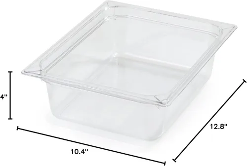 Miniatura 10 de Carlisle FoodService Products 10221B07 StorPlus - Bandeja de comida de tamaño medio, policarbonato, 4 pulgadas de profundidad, transparente