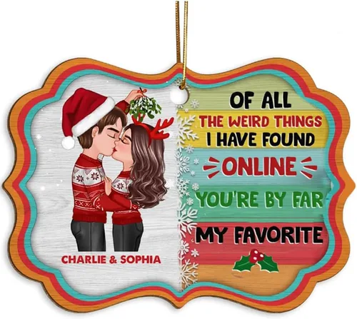 Miniatura 20 de Adorno de cerámica personalizado de todas las cosas extrañas que he encontrado en línea You're by Far My Favorite Adorno de cerámica para esposo y 29