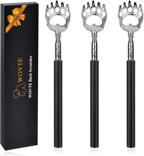Miniatura 11 de Rascador de espalda Wovte telescópico en forma de garra de oso, Negro, 1