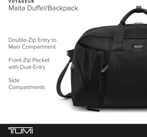 Miniatura 2 de TUMI - Voyageur Malta DuffelMochila - Bolsa de viaje premium, NegroPlomizo