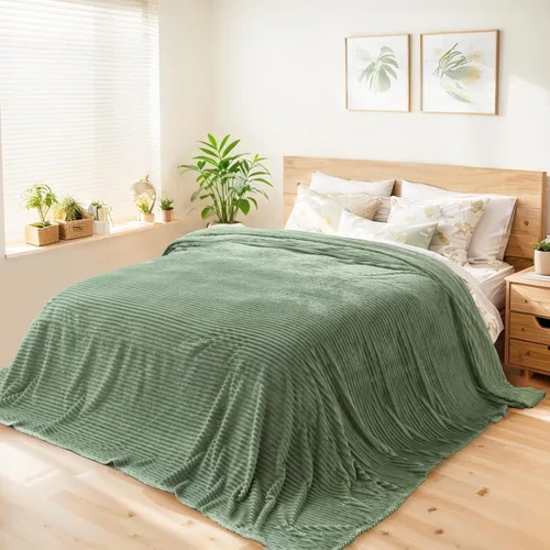 Miniatura 10 de Vessia - Manta de forro polar de franela (50x70 pulgadas), manta 3D de jacquard negra, esponjosa y cálida para sofá, sillón, cama, silla, 300GSM