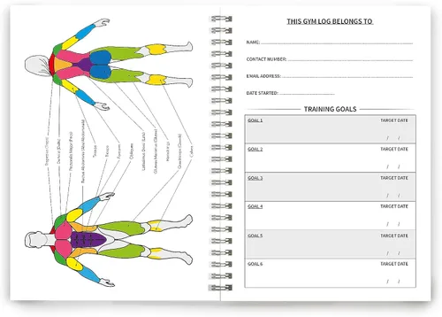Miniatura 2 de The Gym Log - El cuaderno de registro perfecto para grabar tus entrenamientos: 8.26 x 5.8 pulgadas con 104 páginas y espacio para 100 entrenamientos