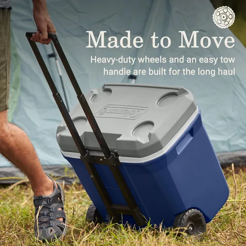 Miniatura 4 de Coleman Classic Series - Enfriador portátil aislado con ruedas, resistente a fugas, para exteriores, mantiene el hielo hasta 5 días, 65 cuartos