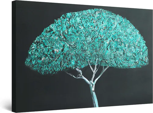 Miniatura 33 de Startonight Lienzo decorativo abstracto para pared, pintura del árbol de la vida amarillo, impresión grande estirada, moderna para dormitorio o sala
