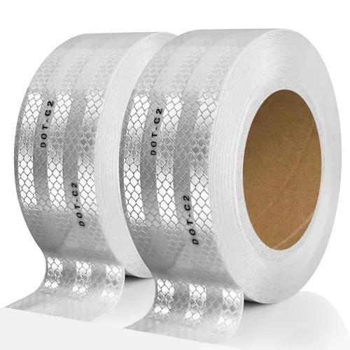 Miniatura 8 de SEVEN SPARTA DOT-C2 Cinta de Seguridad Reflectante 2 Pulgadas x 200 Pies Roja/Blanca Cinta de Conspicuidad para Vehículos, Remolques, Barcos, blanco