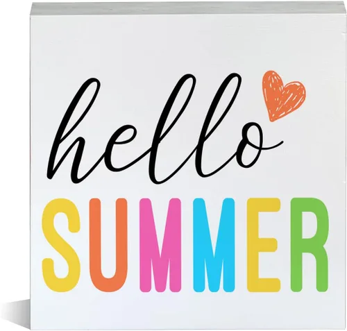Miniatura 13 de Letrero de madera con diseño de girasol de granja, con texto en inglés "Hey There Sunshine", letrero decorativo de escritorio de verano, decoración