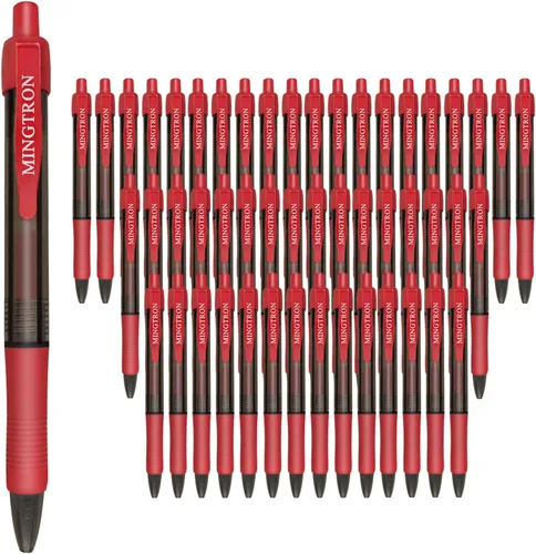 Miniatura 8 de Bolígrafos de gel, paquete de 50 bolígrafos negros de punta fina, sin manchas de tinta para mano izquierda, bolígrafos de clic a granel, bolígrafos