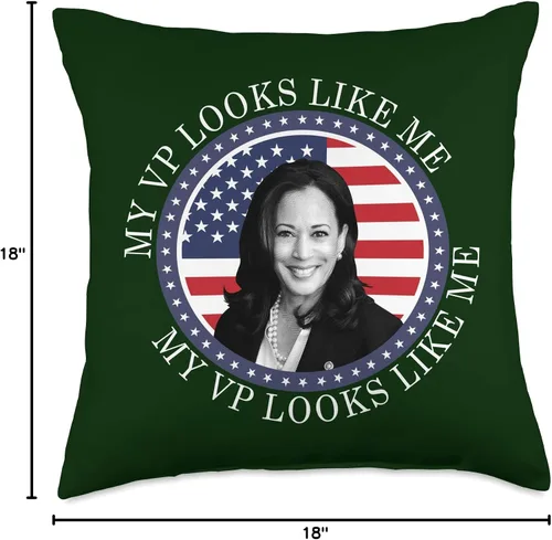 Miniatura 4 de Vice President Kamala Harris Apparel My VP Looks Like Me First Woman Vice President Kamala Harris - Almohada de 18 x 18 pulgadas, multicolor