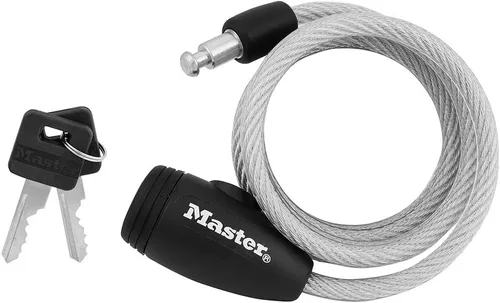 Miniatura 8 de Master Lock 8364DCC Candado de cable para bicicleta con llave, 1.5 m de largo, Negro