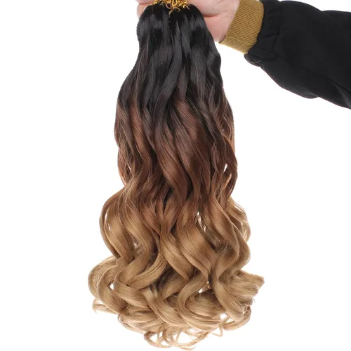 Miniatura 42 de Unionbeauty - Cabello rizado francés trenzado de 10 pulgadas, trenzas rizadas estilo Bob francés, cabello de ganchillo, 8 paquetes de trenzas
