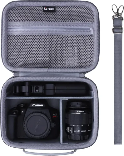 Miniatura 27 de Estuche para cámara compatible con Canon EOS Rebel T7/R50/R6 Mark II/R100/R50 V/T6/R8/R10/R5 Mark II/RP/R7/5D Mark IV/SL3/R5/T100 DSLR, lente