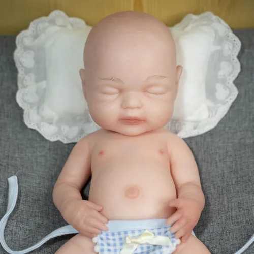 Miniatura 4 de AISITE Muñeca bebé niña de silicona completa de 16 pulgadas – Muñecas realistas Reborn de silicona de cuerpo completo durmiendo niña (ojos cerrados)