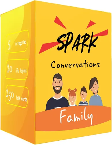 Tarjetas de conversación para la familia - Generar conversaciones familiares - Juegos de cartas familiares para adultos, adolescentes y niños -