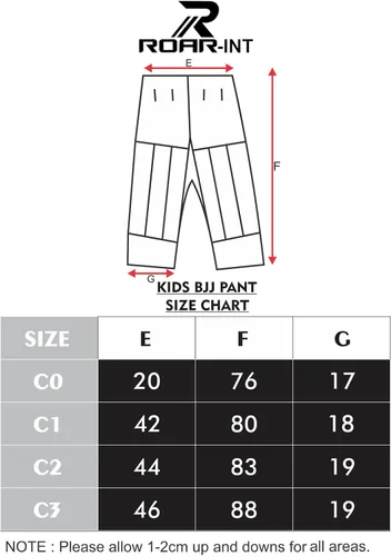 Miniatura 4 de ROAR - Pantalones brasileños de Jiu Jitus Gi para niños, pantalones kimono BJJ MMA Grappling BJJ Gi Pant artes marciales y boxeo de patadas