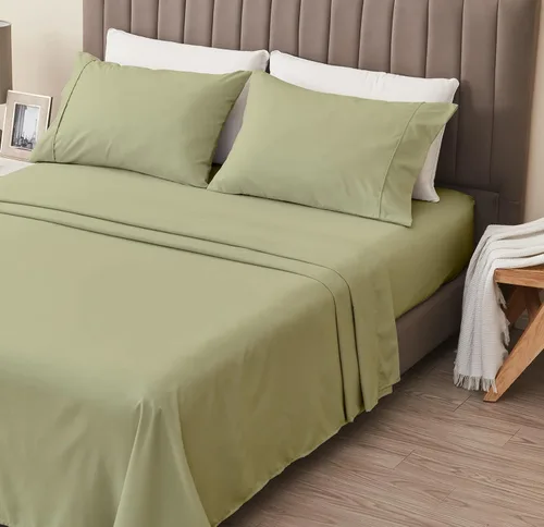 Miniatura 8 de Great Bay Home Juego de sábanas de microfibra tamaño King - Decoración Lodge juego de sábanas de cama de 4 piezas - Ropa de cama de microfibra 10