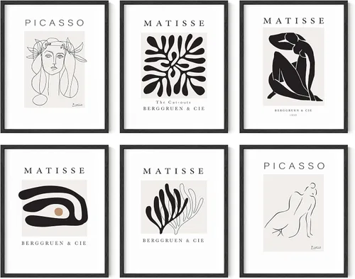 Miniatura 9 de HAUS AND HUES Henri Matisse y Picasso - Juego de 6 pinturas famosas, sin marco, 11 x 14 pulgadas Sin títulos