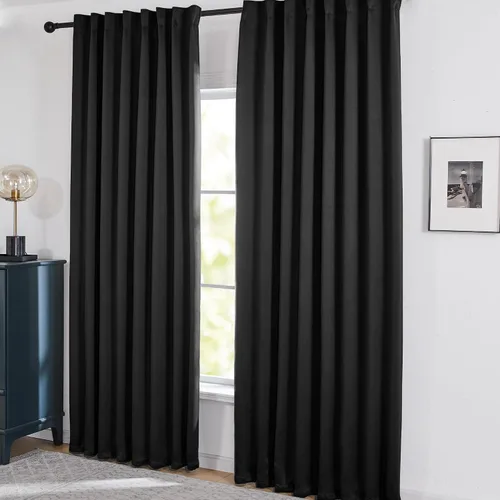 Miniatura 3 de Deconovo Cortinas 100% opacas para dormitorio, cortina con aislamiento térmico, panel de sala de estar insonorizado, certificado Oeko-TEX, cortinas