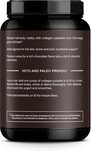 Miniatura 2 de Proteína en polvo de péptidos de colágeno, chocolate, apoya el cabello, la piel, los huesos y las articulaciones saludables para hombres y mujeres