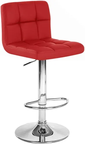 Miniatura 5 de Taburete de bar hidráulico Roundhill ajustable de piel de giro, 2 unidades, Cuero sintético Acero inoxidable, Negro