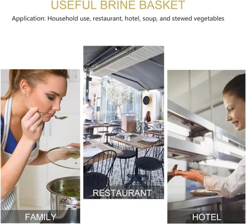 Miniatura 9 de Infusor de té grande, infusor de bola de té de acero inoxidable 304 para hojas sueltas y bolas de especias para cocinar sopa, gran capacidad