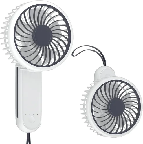 Miniatura 12 de mollie Ventilador de escritorio USB recargable pequeño de 8 pulgadas, funciona con pilas, con velocidades para el hogar, oficina, dormitorio, mini