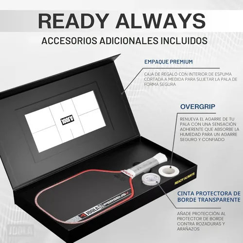 Miniatura 8 de JOOLA Pro V Pickleball Paddle - 14mm/16mm - Raw Carbon Fiber Textured Surface - Enhanced Frame & Propulsion Core, USAPA & UPA-A Certified, NFC Chip