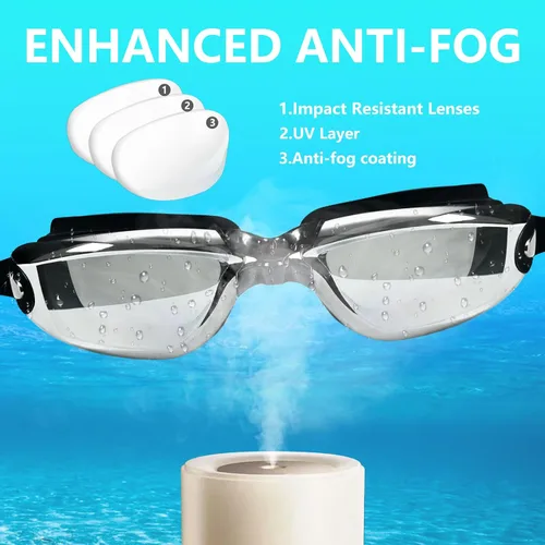 Miniatura 2 de Gafas de natación miopes, gafas de natación miopes, a prueba de fugas, antivaho para adultos, hombres, mujeres y jóvenes