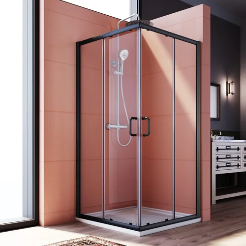 Miniatura 16 de ELEGANT Cabina de ducha esquinera de 36 pulgadas de profundidad x 36 pulgadas de ancho x 72 pulgadas de alto, puerta de ducha de esquina corredera