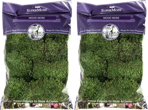 Miniatura 10 de SuperMoss (21539) Mood Moss preservado, bolsa de 200 pulgadas cúbicas (aprox. 8 onzas), verde fresco