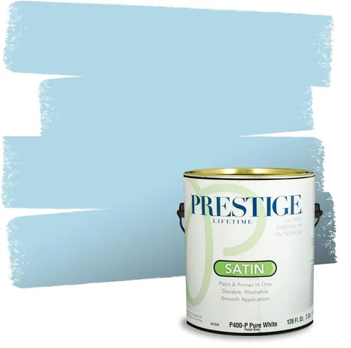 Miniatura 42 de Prestige Paints. - Base y pintura para exteriores en un solo galón, 1 galón. plano, comparable con Sherwin Williams Topsail. SW6799-PCM