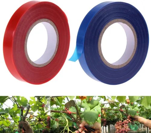 Miniatura 2 de SagaSave Rollo de cinta de amarre elástica, cinta de amarre de jardín, cinta gruesa y resistente para plantas, estacas de vinilo para jardín