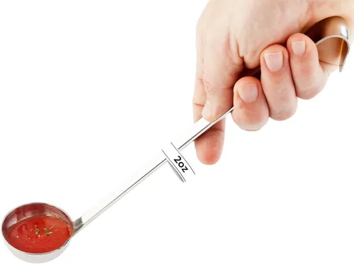 Restaurantware Met Lux - Cucharón para porciones de 2 onzas, 1 cuchara multiusos para servir, no se corroe, lavable en lavavajillas, de acero