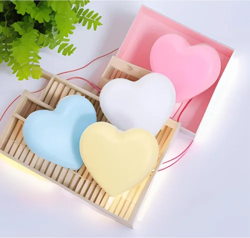Miniatura 10 de Lindas luces nocturnas, luz nocturna en forma de corazón para guardería con sensores de luz, sensor automático de anochecer a amanecer, suave blanco