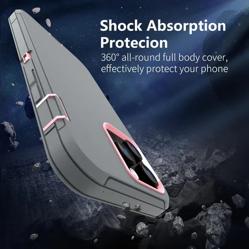 Miniatura 3 de Sansunto Funda para iPhone 14 Pro Max, Protección Completa del Cuerpo Resistente a Prueba de Golpes Grado Militar 3 en 1 Silicona de Goma con PC