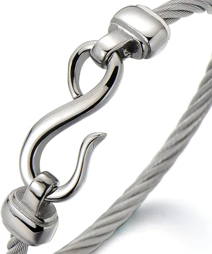 Miniatura 2 de COOLSTEELANDBEYOND Stainless Steel Infinity Love Bangle Bracelet for Women