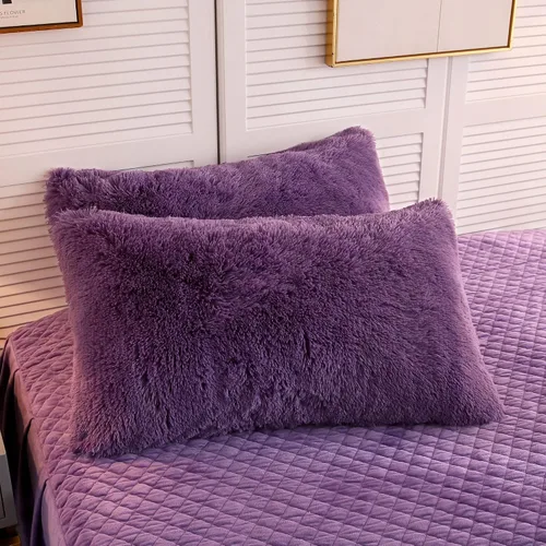 Miniatura 16 de LIFEREVO Paquete de 2 fundas de almohada de piel sintética esponjosa, fundas de almohada de 18 x 18 pulgadas, fundas de cojín decorativo, fundas